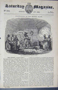 Original Old Antique Print 1838 Preparation Manioc Flour Janipha Manihot Scene