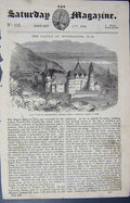 Original Old Antique Print 1838 View Heidelberg Castle Architecture Victorian