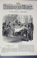 Original Old Antique Print Family Scene Invitation Mr. Teredean Lecture