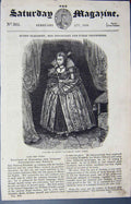 Original Old Antique Print 1838 Costume Queen Elizabeth Robes 19th