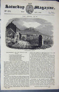 Original Old Antique Print 1838 Johannesberg Castle Wine Grapes Rhine Victorian