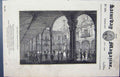 Original Old Antique Print 1838 Royal Exchange London Architecture Victorian
