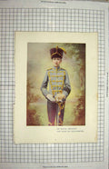 Original Old Antique Print Portrait His Royal Highness Duke Saxe-Coburg Colour