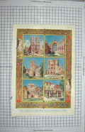 Old Antique Print Westminster Gloucester Notre Dame Winchester Kingstown 19th