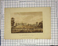 Original Old Antique Print Prince Teschen Saxon Castle Near Brussels