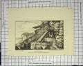 Original Old Antique Print Hastings Lovers Seat Covehurst Cottage Cliff