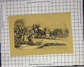 Original Old Antique Print Horse Cart Back To Cambridge C. Bradley