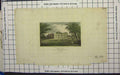 Original Old Antique Print Belchus Essex Castle Deer Forest Antiue