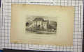 Original Old Antique Print St Martin'S Priory Near Dover Kent