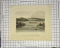 Original Old Antique Print View Lake Between Riklea And Gumboda 18th Century