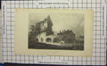 Original Old Antique Print Ruins Wenlock Abbey Shropfhire