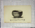 Original Old Antique Print Bowl Greek Language Majuscule Form
