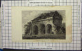 Original Old Antique Print Chapter House Haughmond Abbey Shropfhire