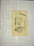 Original Old Antique Print Diagrams Motion Rivers Rockets Roses Coggeshal Rule