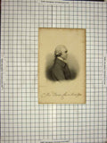 Original Old Antique Print Portrait Owen Cambridge Humphry
