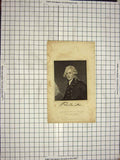 Original Old Antique Print Portrait Man Engraved Newton Joshua Reyns