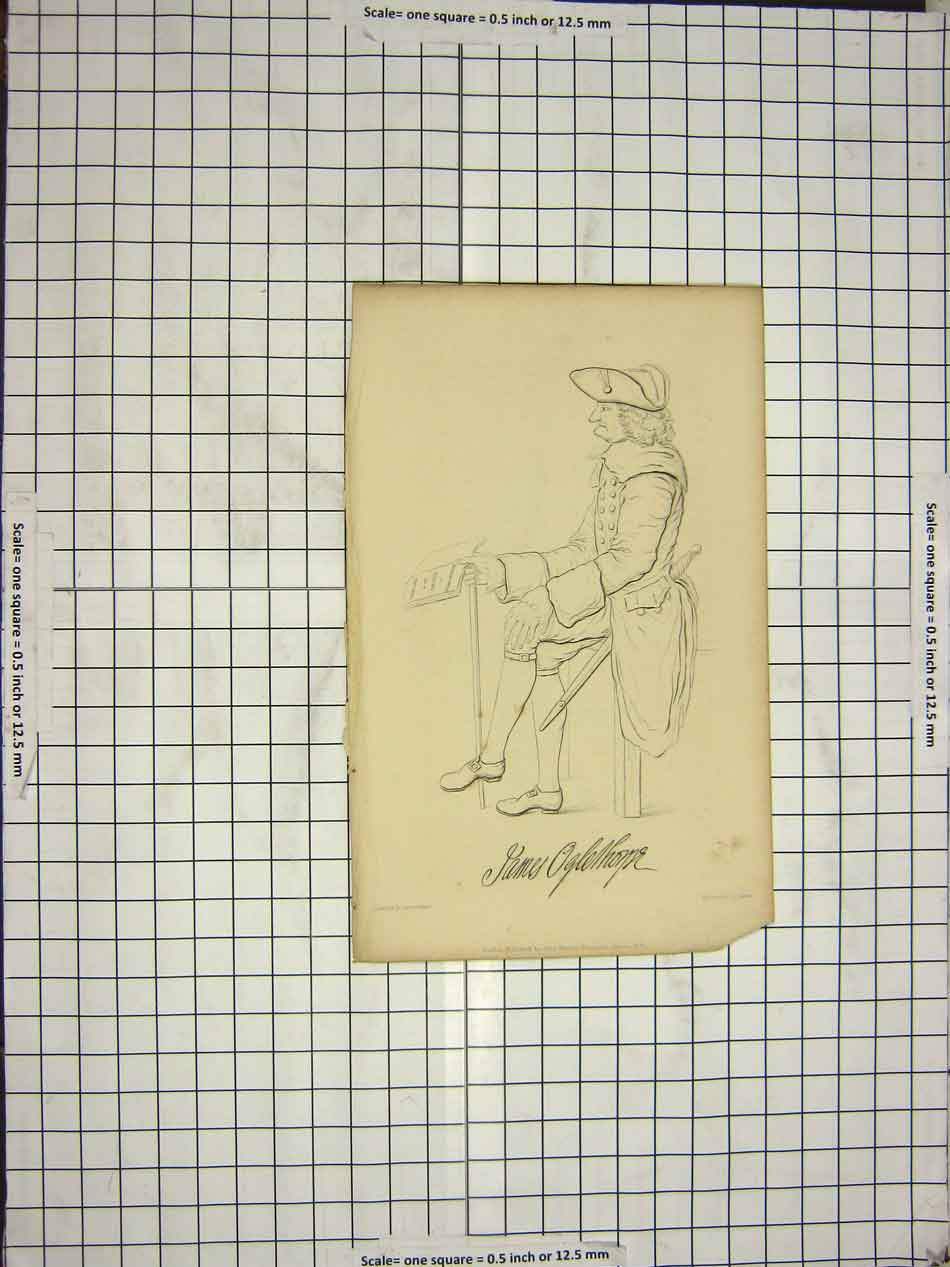 Original Old Antique Print 1835 Portrait James Oglehome Man Smith Ireland 19th
