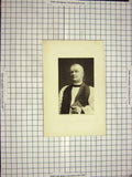 Original Old Antique Print Portrait Photograph Priest Man Swan