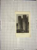 Original Old Antique Print 1809 Oxburgh Hall Norfolk England Keux Mackenzie