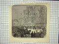 Original Old Antique Print Prince Wales Chester Grosvenor Hotel Eastgate Street