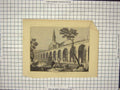 Original Old Antique Print View London Greenwich Railway Train Viaduct England
