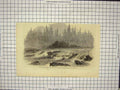 Original Old Antique Print Laughing Waters Rapids Puntledge Vancouver Island