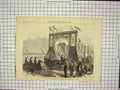 Original Old Antique Print 1868 Prince Arthur Teeside Ironworks Middlesborough