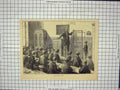 Original Old Antique Print Scene Boys School Berlin Germany Teacher