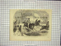 Original Old Antique Print Horse Show Islington Hunters Sport Jumping