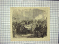 Old Antique Print Scene Confirmation Bishop Temple Bow Church Cheapside