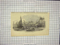 Original Old Antique Print Lord Mayors Show Boat Landing Westminster London