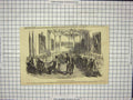 Original Old Antique Print Collation Cutler'S Hall Sheffield Men Meeting