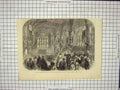 Original Old Antique Print Prince Consort Memorial Window Guildhall London