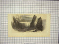 Original Old Antique Print View Quirang Sea Birds Cliffs