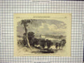 Original Old Antique Print 1865 Floors Castle Kelso Duke Roxburghe Prince Wales