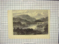 Original Old Antique Print Oykel Viaduct Sutherland Railway Scotland Mountains