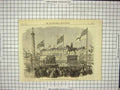 Original Old Antique Print 1866 Duke Edinburgh Statue Prince Consort Glasgow