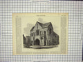 Old Antique Print 1861 Priory Gate-House Worksop Nottinghamshire England 19th