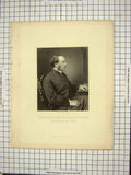 Original Old Antique Print Portrait Rev. William Thomson Archbishop York Hall