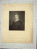 Original Old Antique Print Portrait Walter Burrell Sussex Parliament Jenkins
