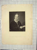 Original Old Antique Print Portrait Sir Charles Merrik Burrell Jenkins Reinagle