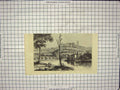 Old Antique Print View City Lancaster England River Fishing Bridge Castle