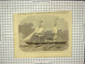 Old Antique Print Twin Screw-Steamer Ship Ruahini Panama Australian Mail