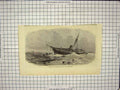 Original Old Antique Print Ship Wreck Swedish Sloop-Of-War Orado Rye England