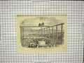 Original Old Antique Print Ceremony Laying Stone Birkenhead Docks England