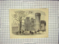 Original Old Antique Print Lord Derby Lodge Gate Knowsley Architecture
