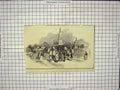 Original Old Antique Print Scene Burial Glasnevin Cemetery Funeral