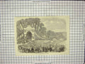 Original Old Antique Print Peace Coronation Festival Southampton England