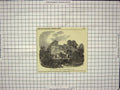 Original Old Antique Print View George'S Farm Ship Grendon Underwood Bucks