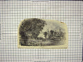 Original Old Antique Print View Warwick Castle River Avon Boat Architecture